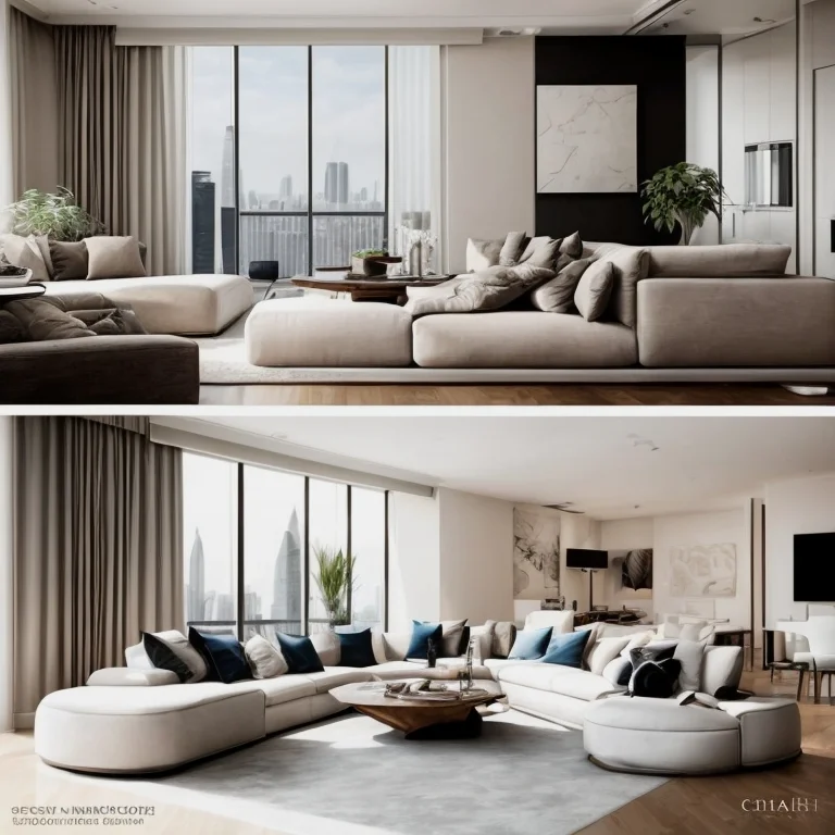 Premium apartment living room with modern decor